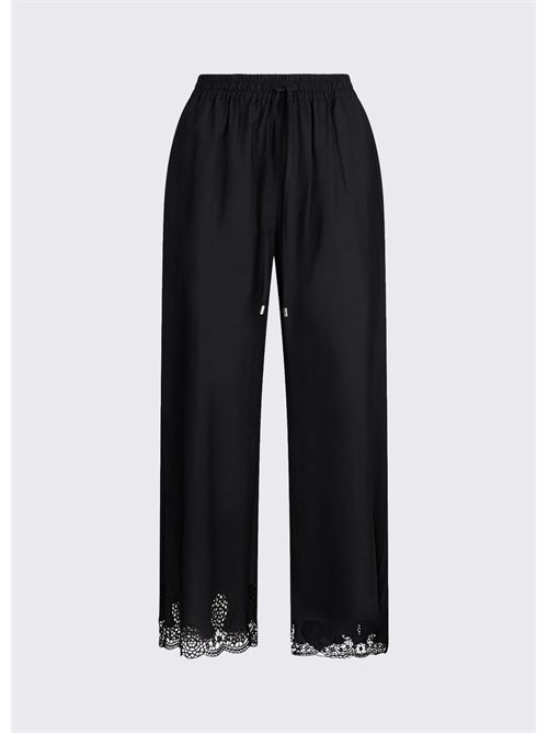 Pantaloni con ricami traforati LIU JO | UA6298D0338/22222